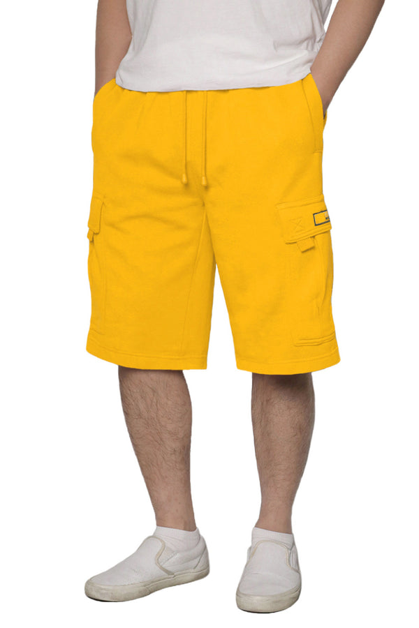 Solid Fleece Heavyweight Cargo Shorts [Neon Yellow-AS76]