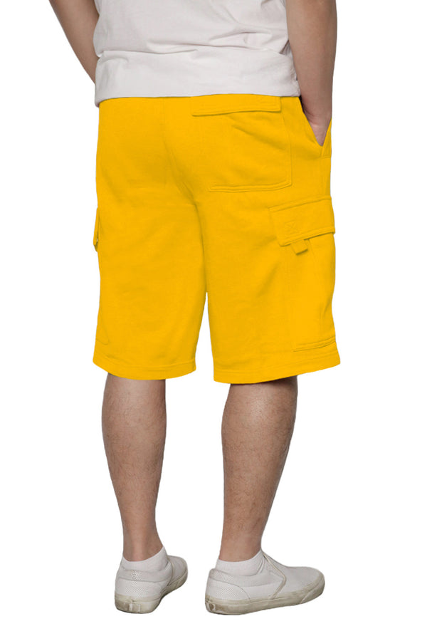 Solid Fleece Heavyweight Cargo Shorts [Neon Yellow-AS76]