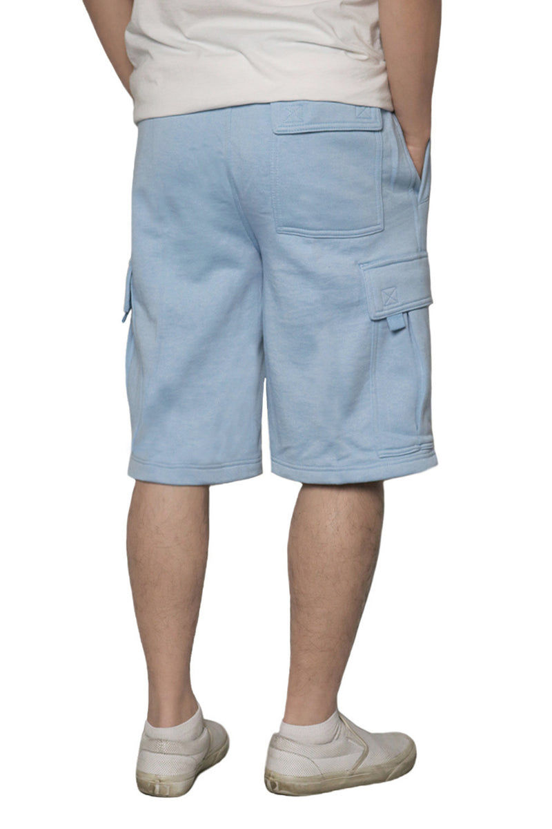 Solid Fleece Heavyweight Cargo Shorts [Sky Blue-AS76]