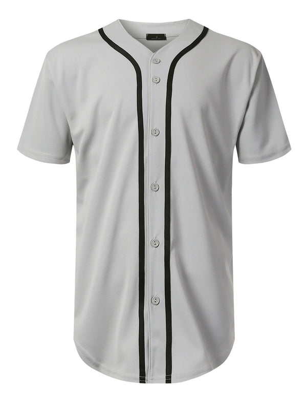 Basic Baseball Jersey [Grey/Black-WB171]