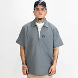 FB COUNTY Solid Short Sleeve Zip Shirt