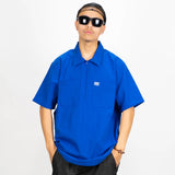 FB COUNTY Solid Short Sleeve Zip Shirt