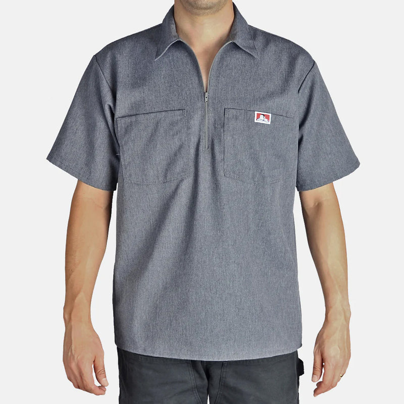 Ben Davis Short Sleeve Solid 1/2 Zip Shirt