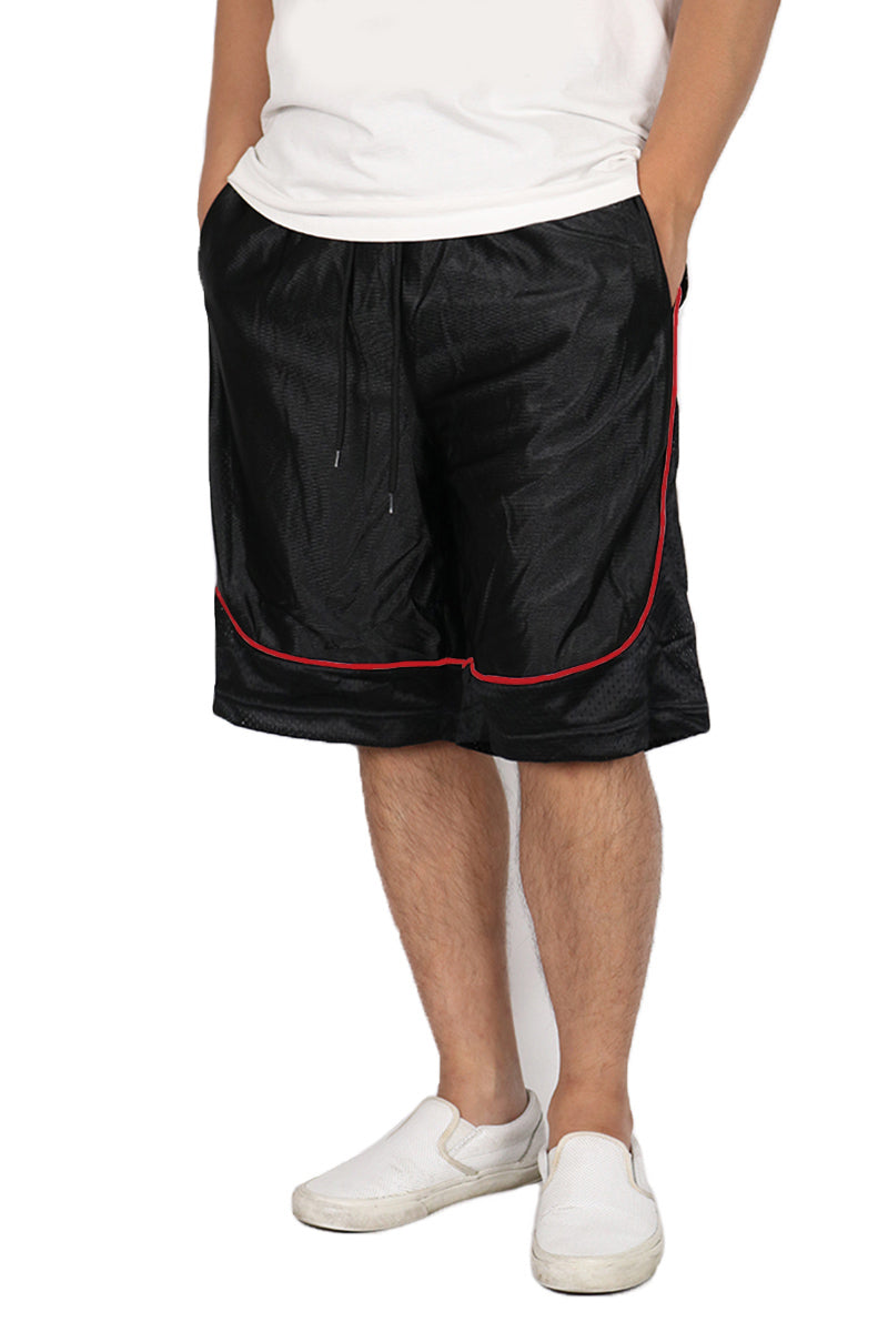 Basketball Mesh Shorts [Black/Red-AS90]