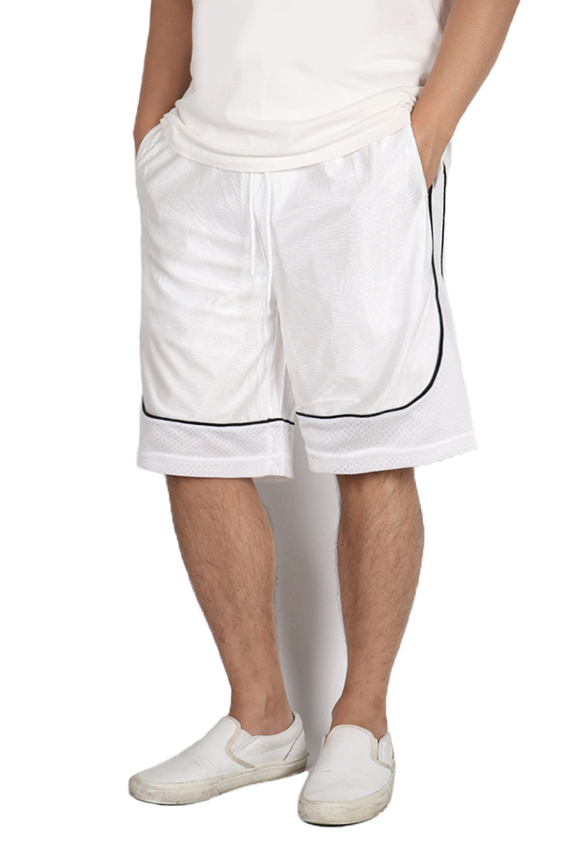 Basketball Mesh Shorts [White-AS90]