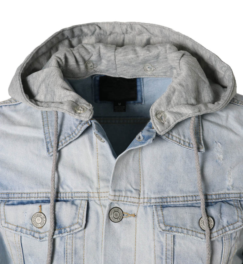 Hooded Denim Jacket [Ice-AK109]