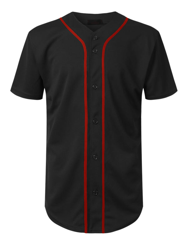 Basic Baseball Jersey [Black/Red-WB171]