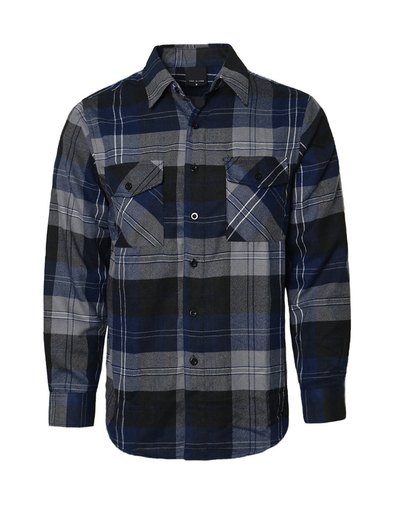 Flannel Shirts [Navy-YFS-2E]