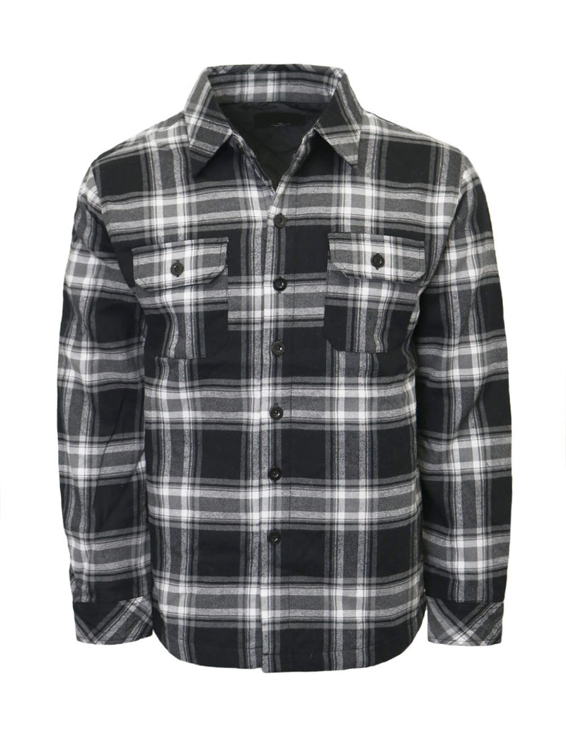 Heavyweight Quilted Flannel Jacket [Black-FJ2212]
