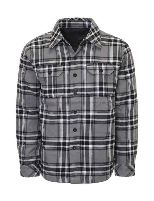 Heavyweight Quilted Flannel Jacket [Grey-FJ2212]