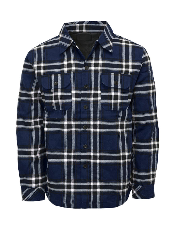 Heavyweight Quilted Flannel Jacket [Navy-FJ2212]