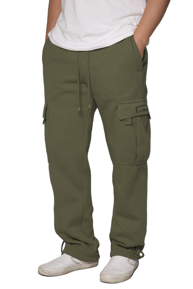 Heavyweight Fleece Cargo Sweatpants [Olive-AP77]