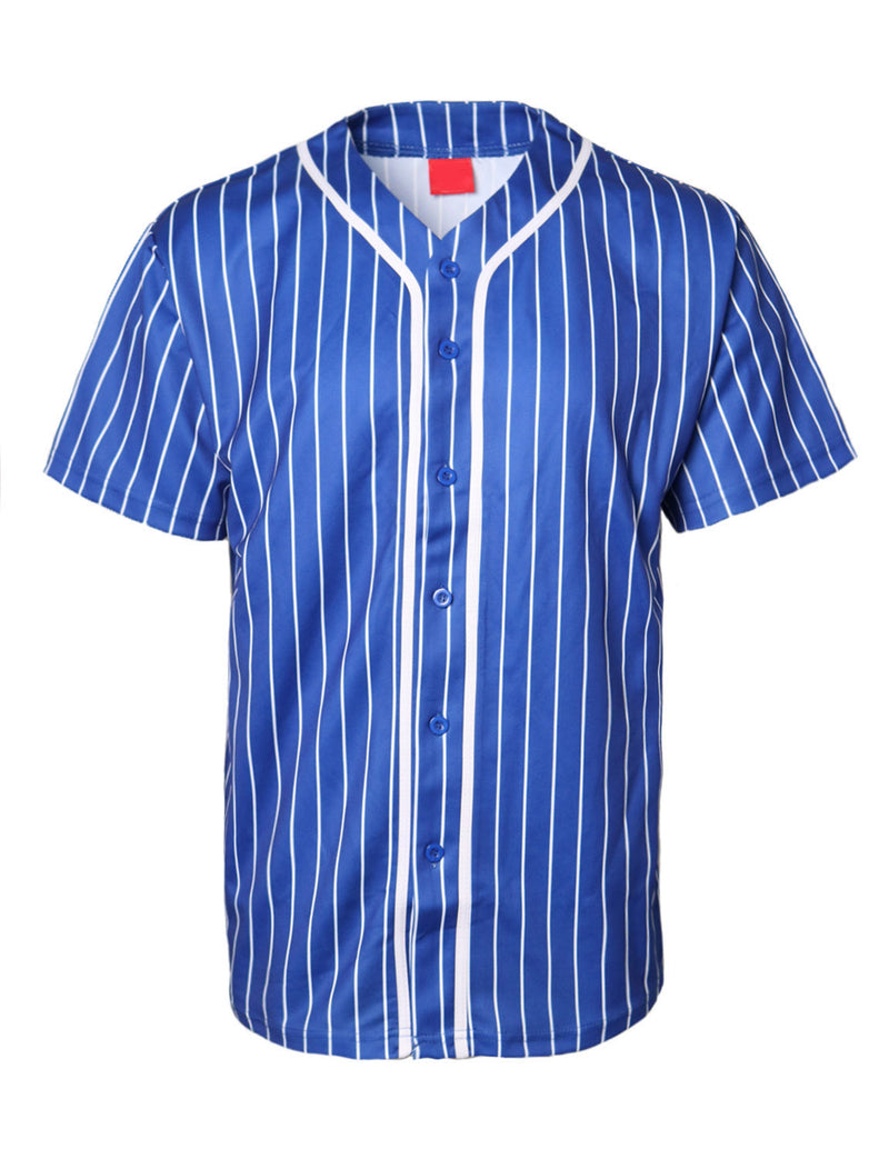 Striped Baseball Jersey [Royal-VB44]