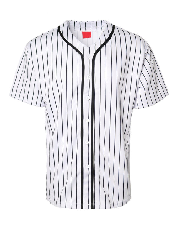 Striped Baseball Jersey [White-VB44]
