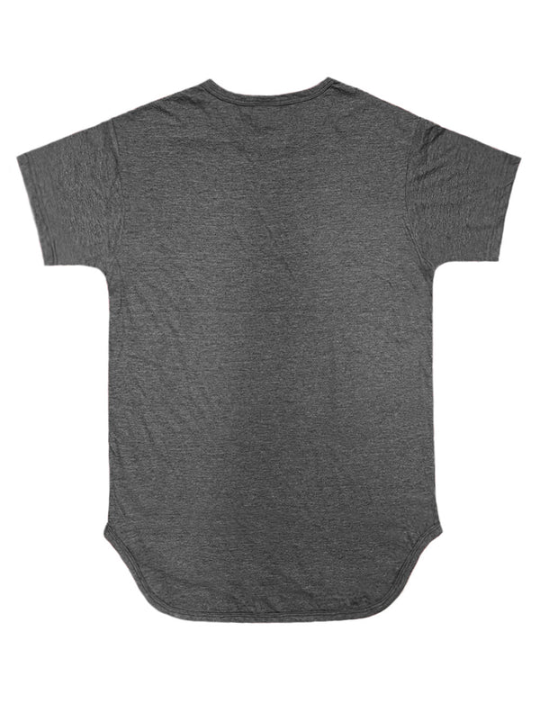 Essential Long Curved Hem T-Shirt [Charcoal-AT270]
