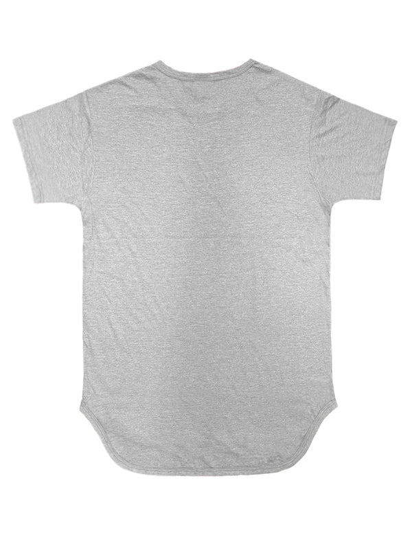 Essential Long Curved Hem T-Shirt [Grey-AT270]