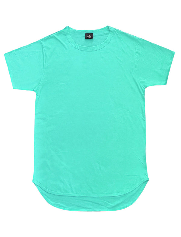 Essential Long Curved Hem T-Shirt [Mint-AT270]