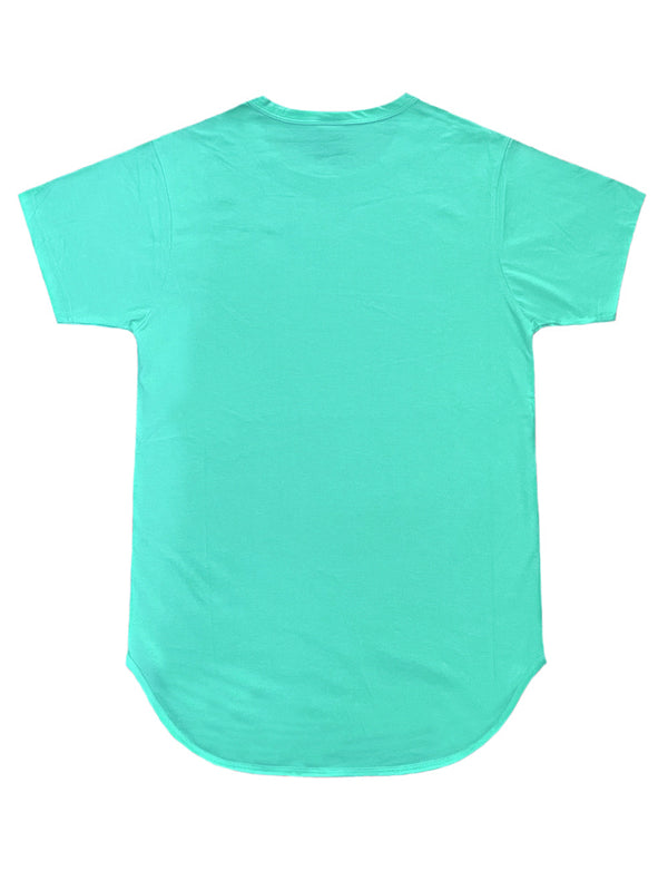 Essential Long Curved Hem T-Shirt [Mint-AT270]
