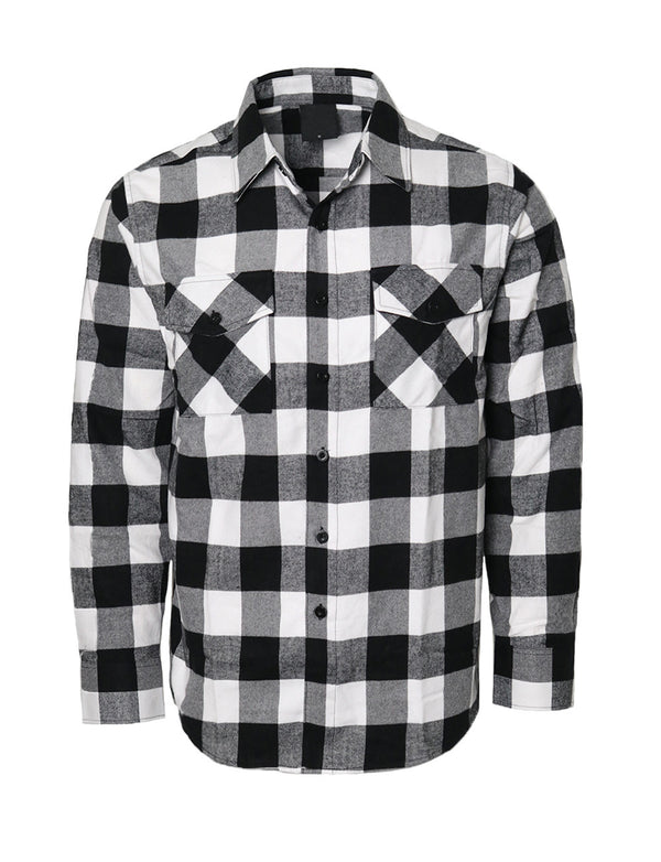 Flannel Shirts [White/Black-YFS-A1]