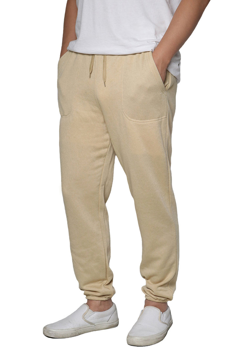 Lightweight Fleece Jogger Pants [Beige-AP78]